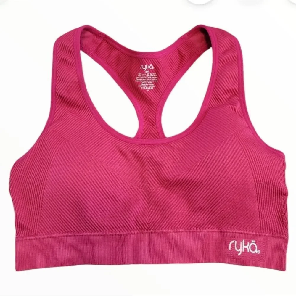EC RYKA RAZORBACK RAISED LINES SPORTS BRA W/REMOVABLE PADS SZ. SMALL